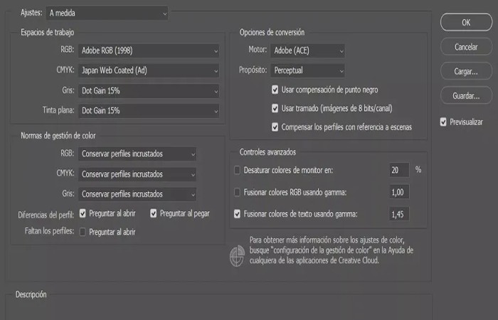 Estándares de gestión del color