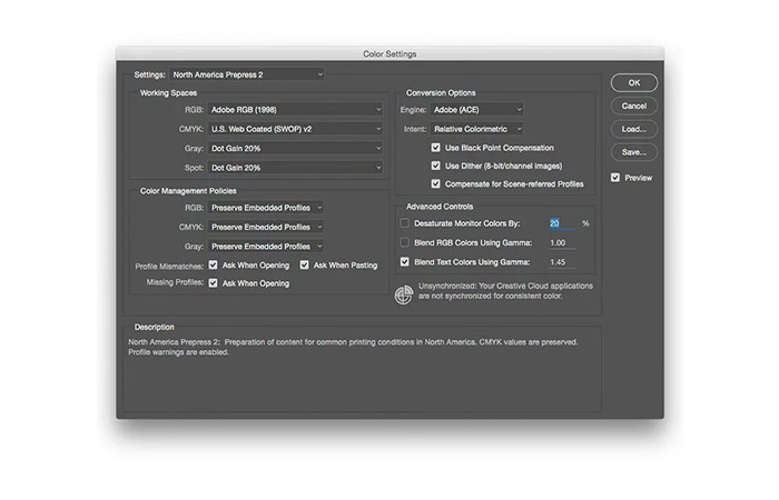 Editar > Colores…