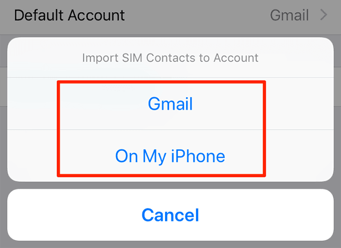 Elija la ventana de cuenta predeterminada