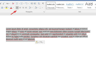 Alinear en Word Palabra