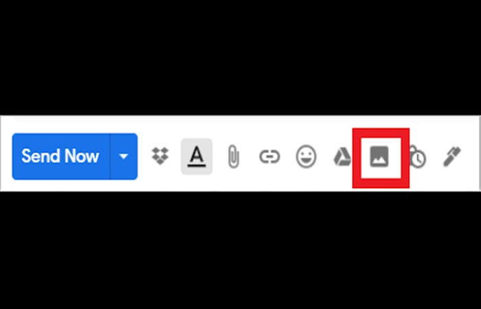 Haga clic en el icono "inserta una foto"