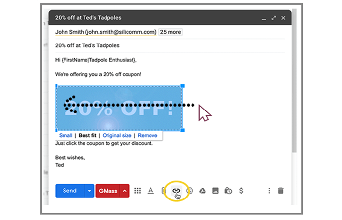 Arrastre el cursor hacia la izquierda para resaltar una imagen.