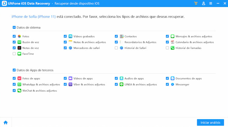 aplicación de recuperación de fotos