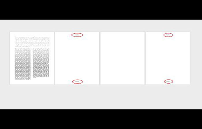 "Diferente encabezado/pie de página de la primera página"