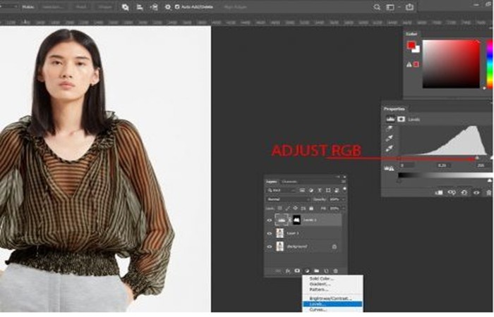 ajustar la capa de ropa