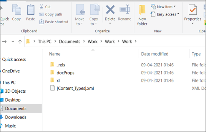 extensión de xlsx a zip