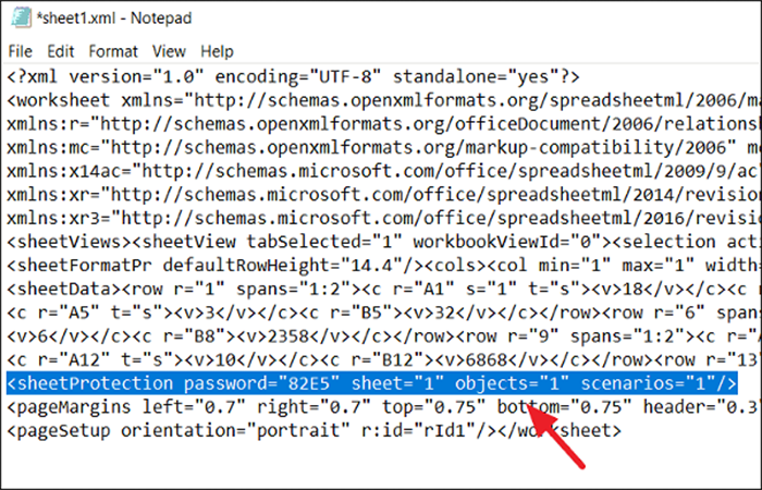 <sheetProtection password=… />