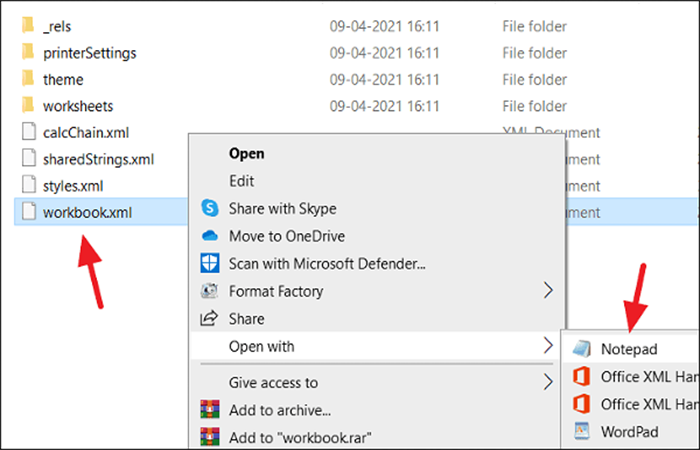 abre el archivo 'workbook.xml'