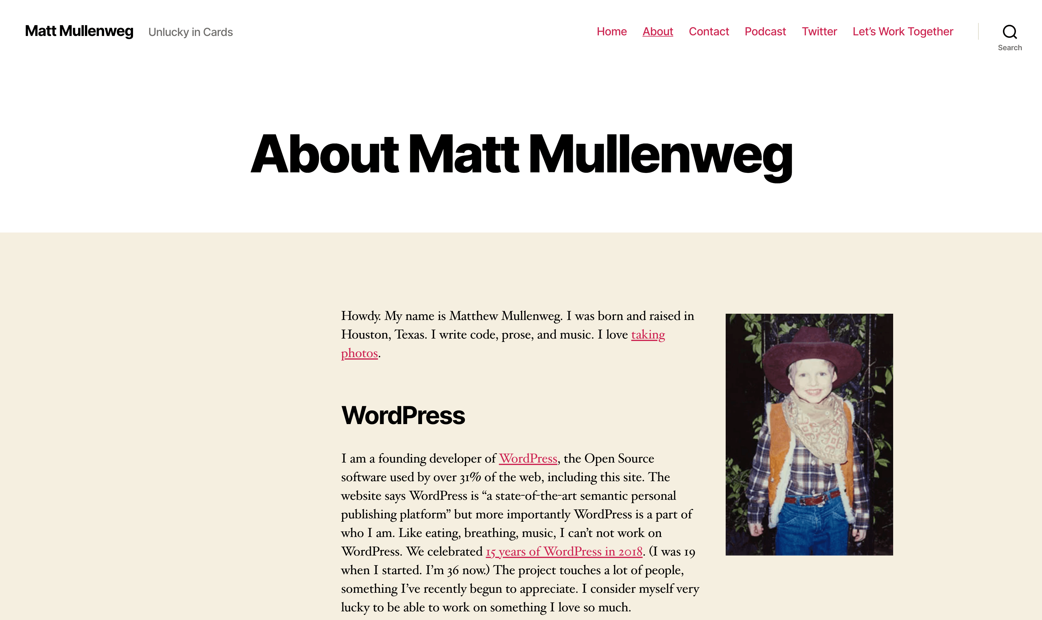 Sitio web de Matt.