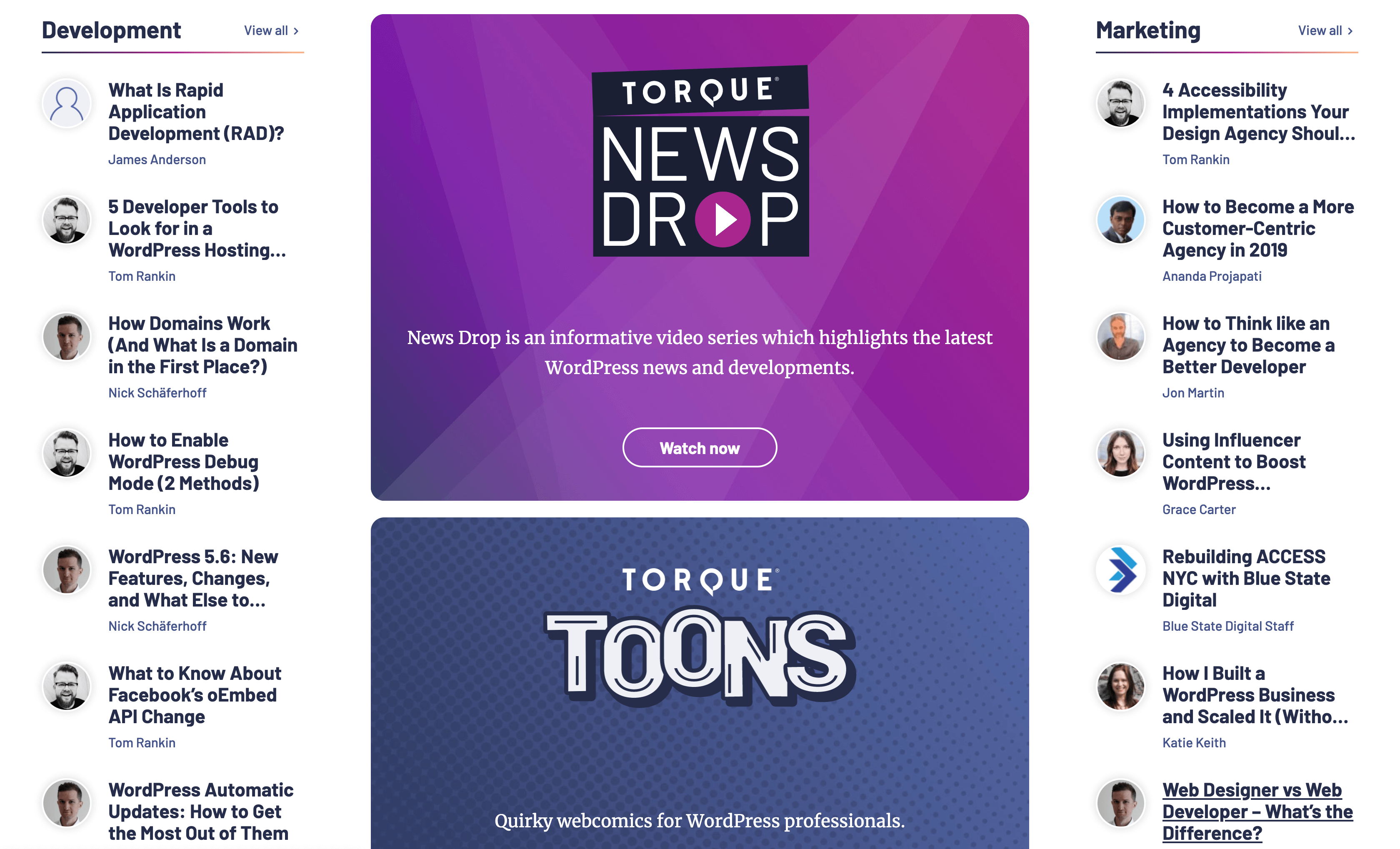 Sitio web de Torque.