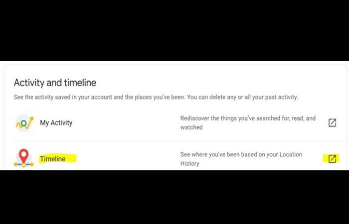 Borra la actividad histórica almacenada en tu dispositivo