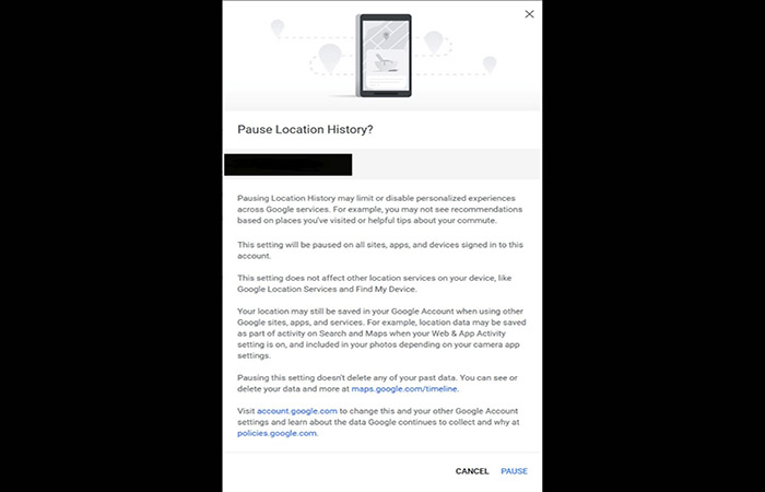 Borra la actividad histórica almacenada en tu dispositivo