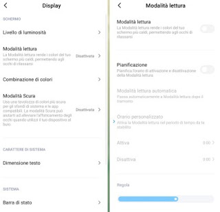 Modo de lectura de Xiaomi modo de lectura