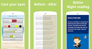 Aplicación de filtro de luz azul filtro de luz azul