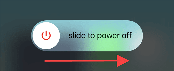 Deslice para apagar la pantalla