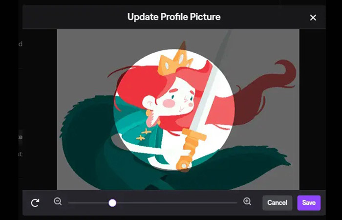 Cambiar foto de perfil de Twitch
