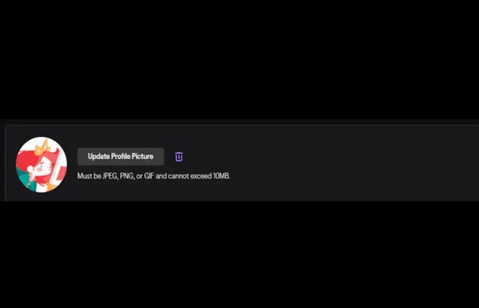 Elimina tu foto de perfil en Twitch