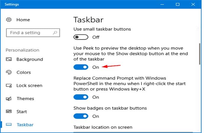 Usar Aero Peek para obtener una vista previa del escritorio