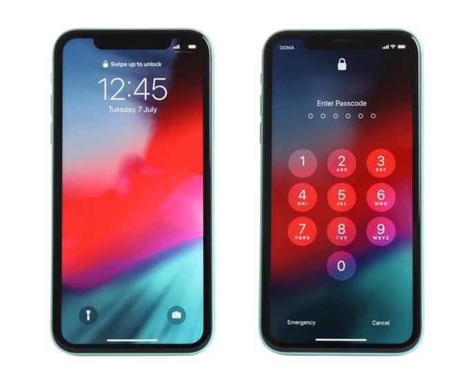 Introduzca la pantalla de contraseña en el iPhone