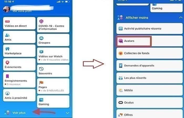 En el móvil, primero debes ir al menú de la aplicación y seleccionar "Avatar".