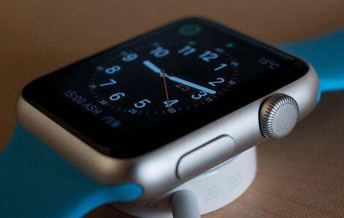 Primer plano de un Apple Watch