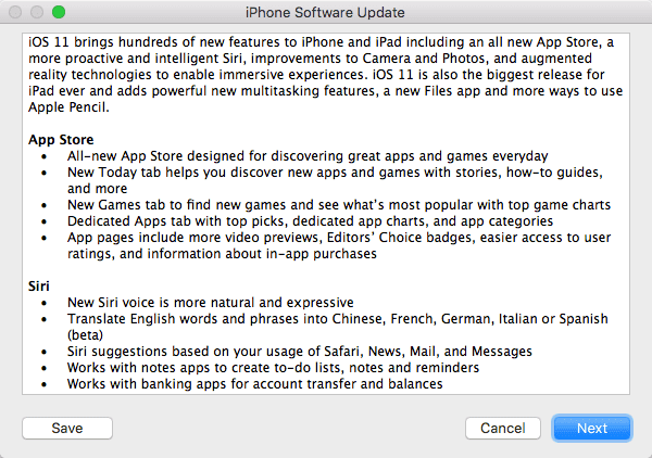 Nuevas funciones en el cuadro de diálogo de iOS 11