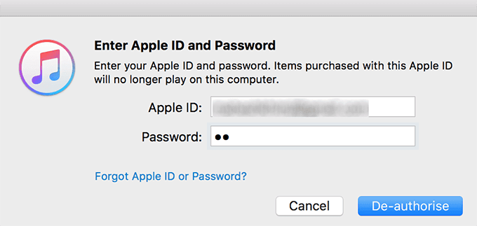 Ingrese la solicitud de ID y contraseña de Apple