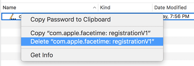 Eliminar en el menú contextual