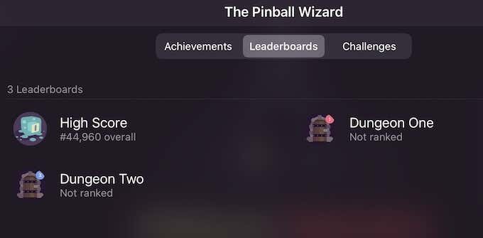 Una captura de pantalla del Pinball Wizard