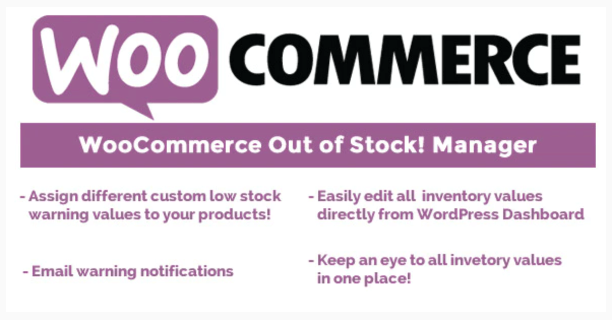 Complemento WooCommerce Out of Stock Manager.