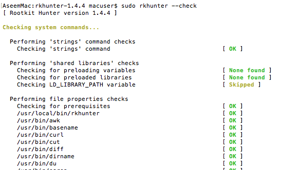 Introducir comando – comprobar
