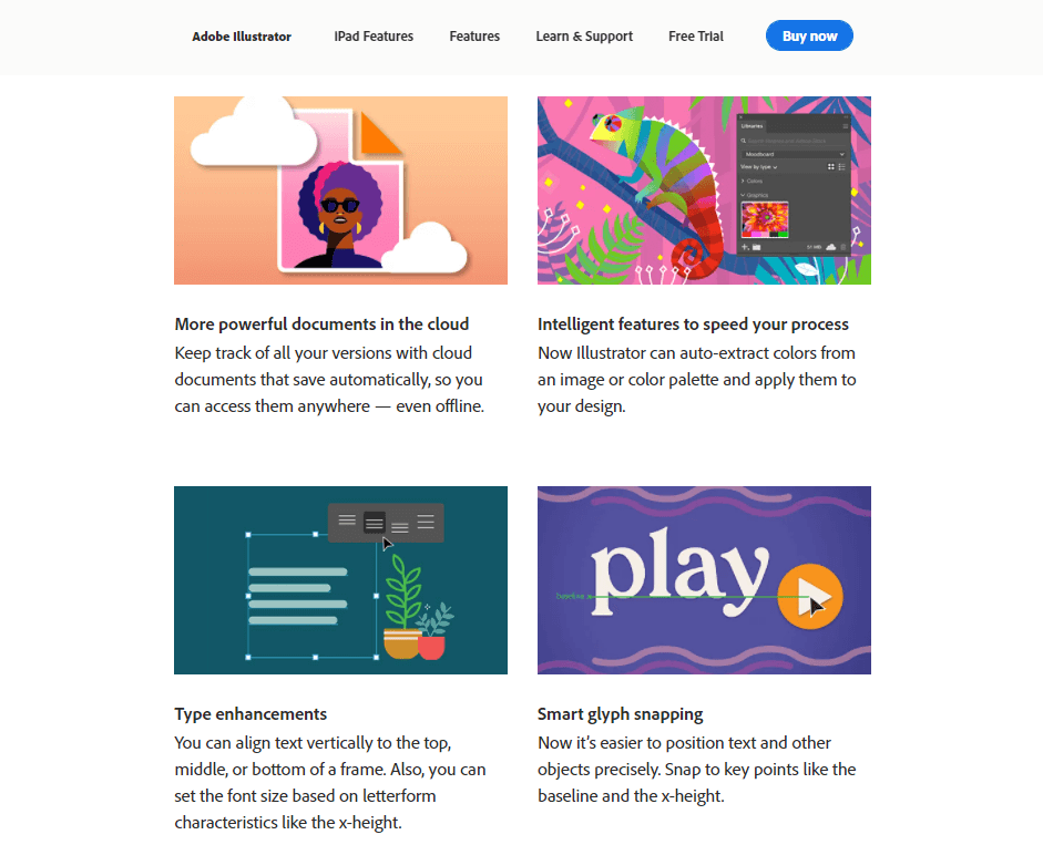 Sitio web de Adobe Illustrator