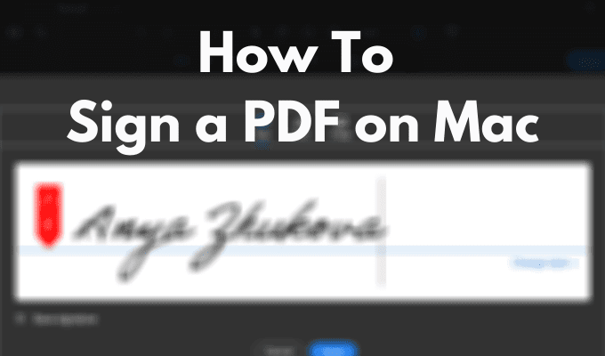 Cómo firmar un PDF en una Mac