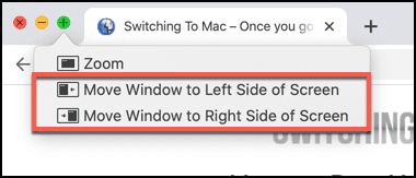 Mover la opción de Windows en el menú