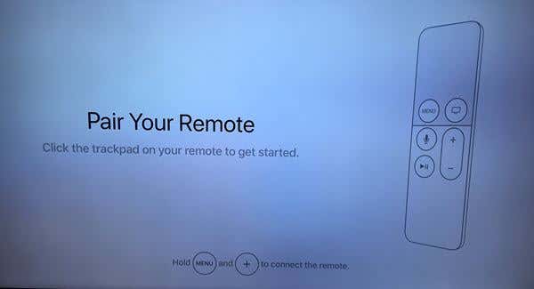 Emparejar el control remoto de mensajes en Apple TV 4K