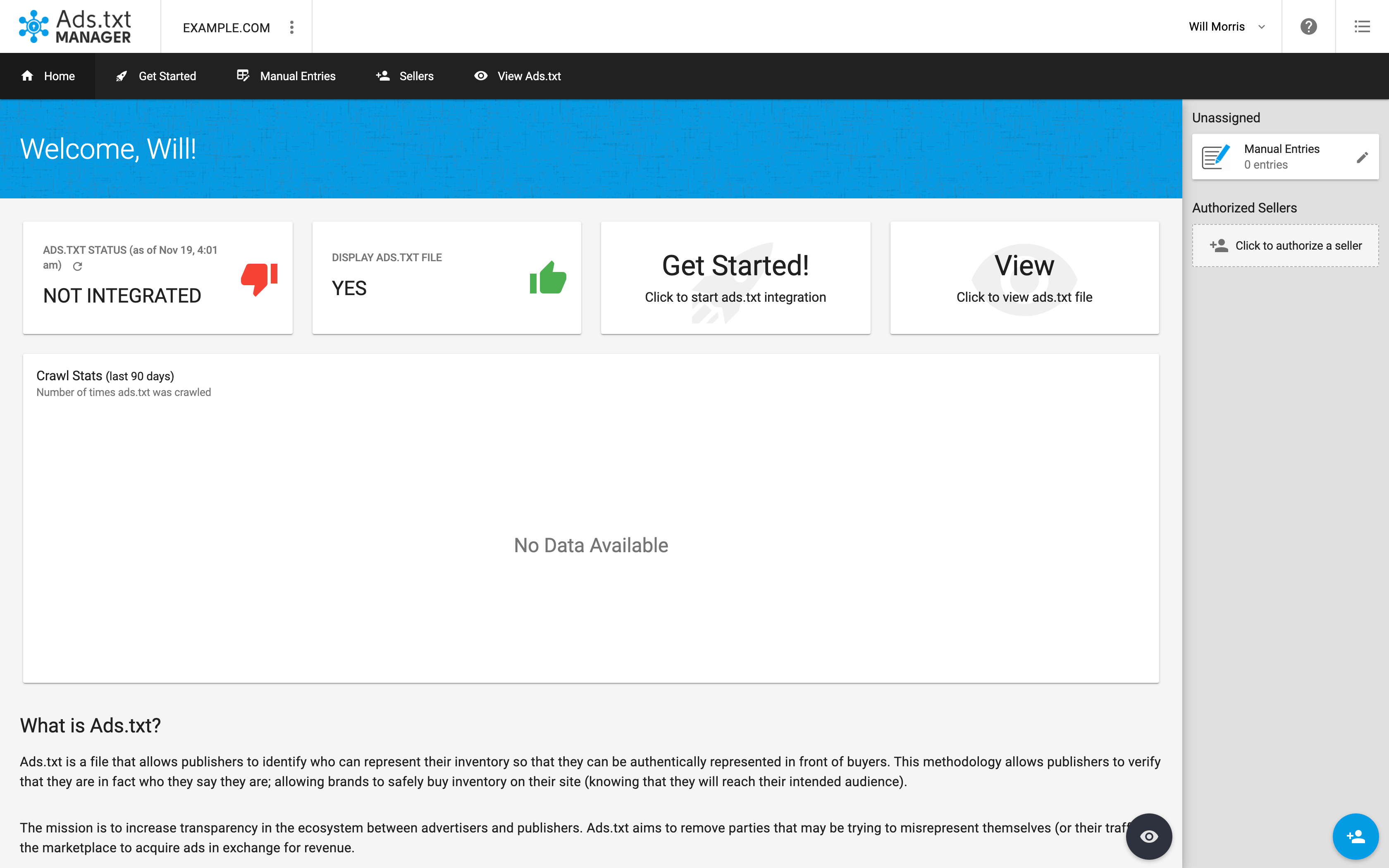 Al hacer clic en el botón ¡Comenzar!  botón.