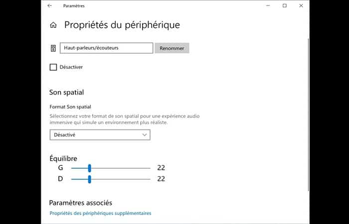 Accede a las propiedades del dispositivo de salida