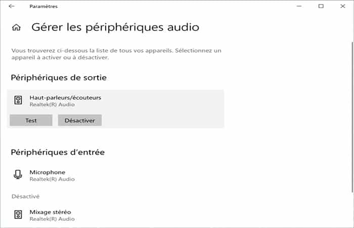 Administrar dispositivos de audio