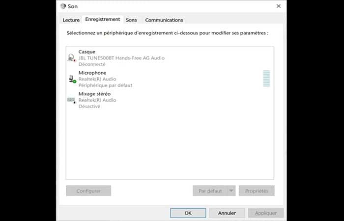 administrar los dispositivos de entrada de audio
