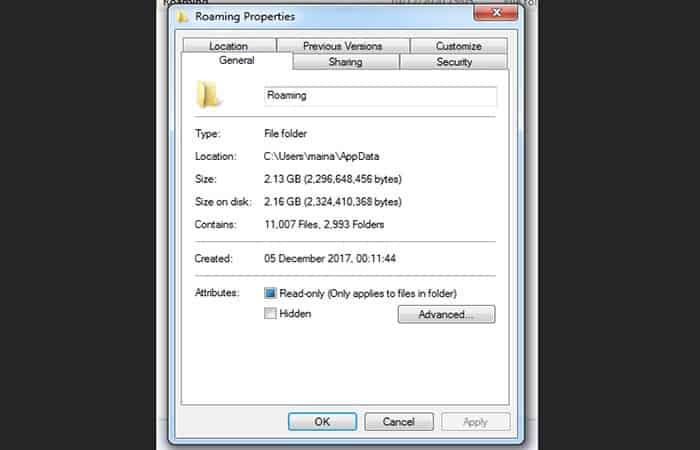 "robocopy "%appdata%" "%appdata%" /S /MOVE”