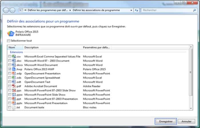 Establecer programas predeterminados