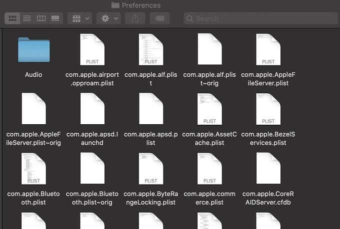 Preferencias en la biblioteca