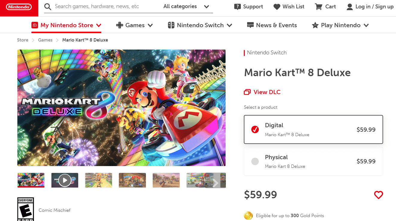 Mario Kart en Nintendo Switch