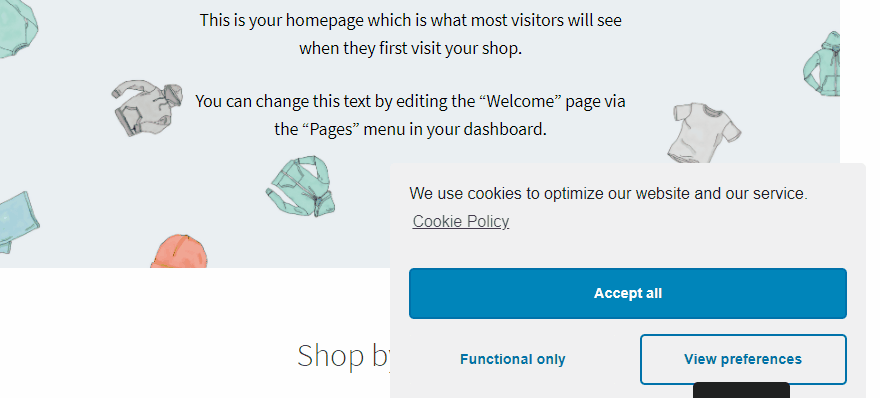 Opt-in cookie en acción.