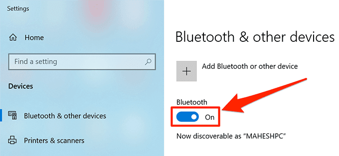 Activar Bluetooth activado