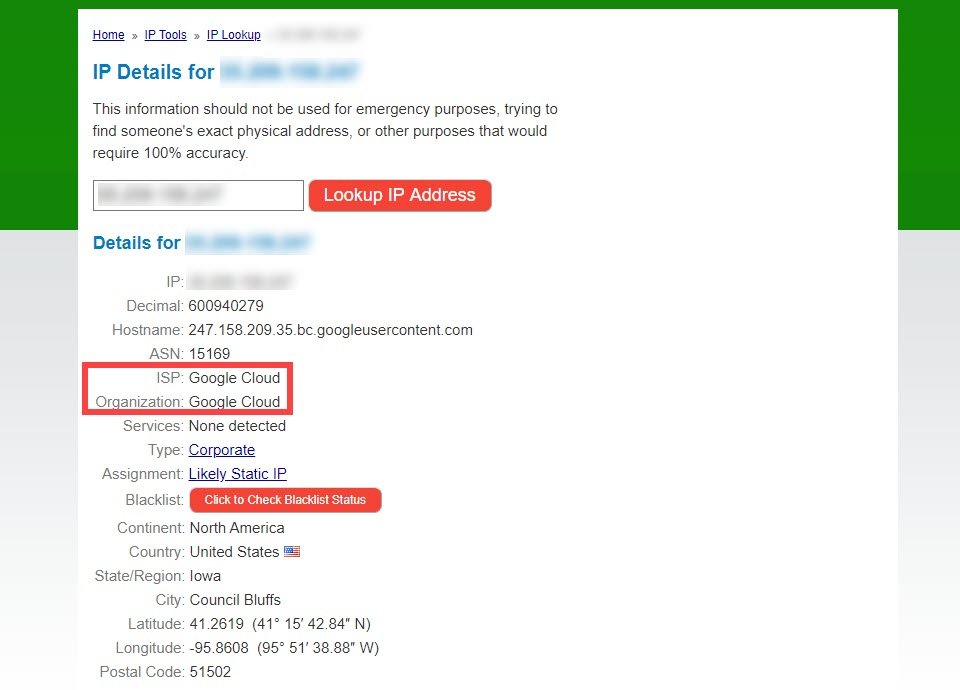 máscara de dirección IP