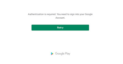 Error de autenticación de Google Play Store Autenticación de Google Play Store