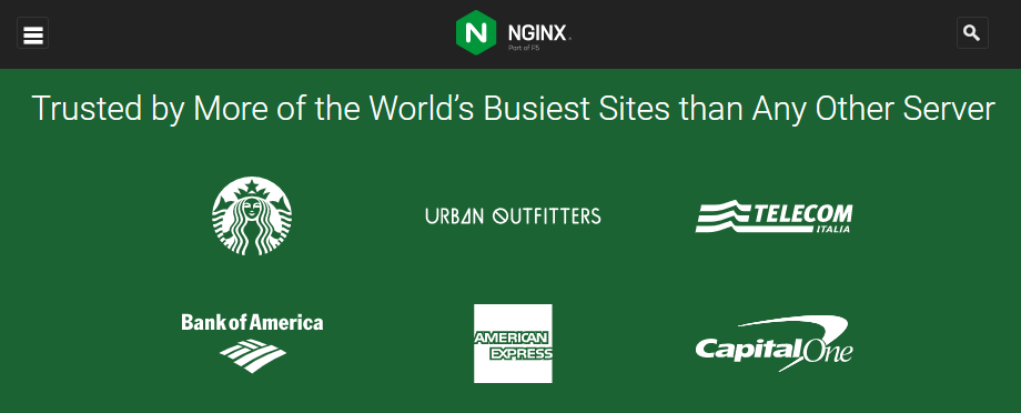 Página de inicio de NGINX.