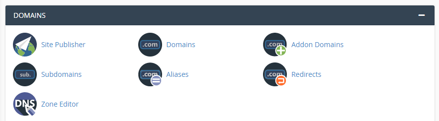 Acceso a la herramienta Zone Editor en cPanel.