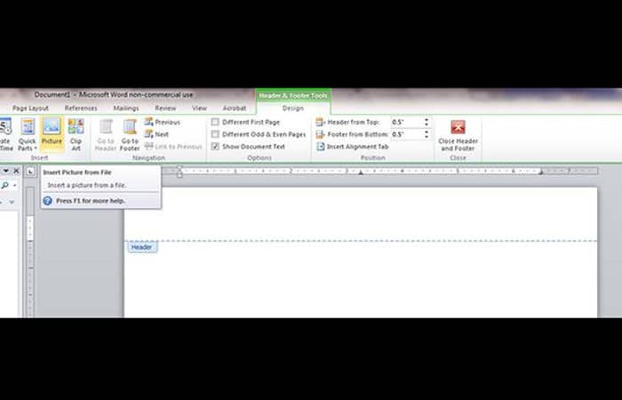 Crear un encabezado sin transparencia en Word